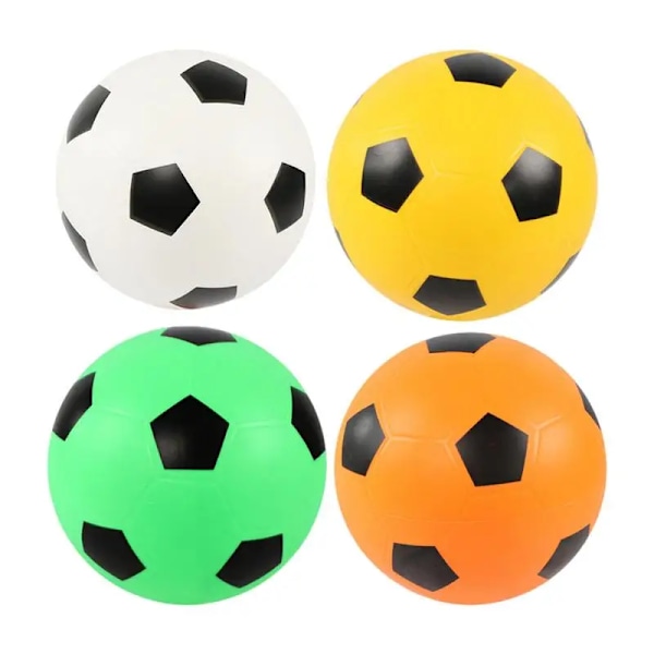 Tyst Fotboll Bollen Storlek B Studsa Tyst Boll 21cm Fotboll Inomhus Tyst Mjuk Boll Luft Studsa PVC Boll Sport Leksaker Spel Yellow