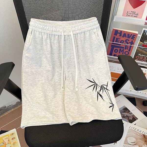 Shorts Mænd Sommer Mode Mærke Trendy Basket Sport Bukser Amerikansk Stil Hip Hop Femte Bukser Design Sens Liten Står Shorts White XL