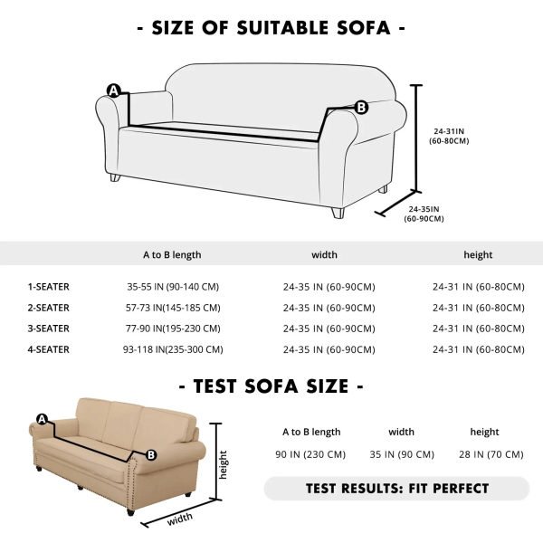 Cover Elastisk soffa Funda cover för vardagsrum Hörnsoffa L-formad sofföverdrag 1/2/3/4 sits Light Grey 1-seater