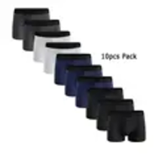 10Pcs Pack Män Trosor Fast Färg Underkläder Han Varumärke Boxer Och Underbyxor För Homme Lyx Set Shorts Ruta Klippsats ZY30 10PCs
