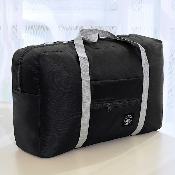 New Portable Foldable Travel Duffle Bag Large Capacity Sports Gym Bag, Lightweight Carry On Luggage Duffle Bag Coach Travel Bags Black