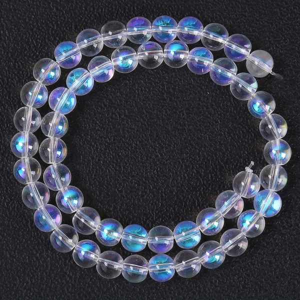 50 bitar av tvåfärgade blixtglaspärlor för kvinnors DIY-armbandshalsband Smycketillverkning Crystal-ab 50pcs