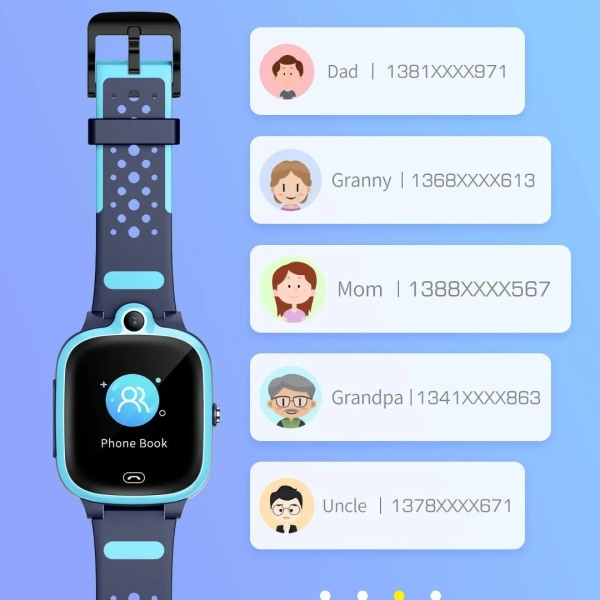 4G Kids Barn SmartWatch GPS WiFi Kamera Videosamtal SOS Call Tracker Vattentät Smart Watch för barn Baby Safe Tracker only band European Version