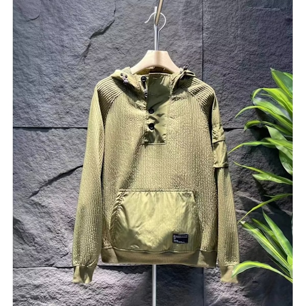 Hösten Mode Brand Hoodie Coat Mäns Nya Par Pullover Lång Ärm Topp Koreanska Style Sytching Loose Blouse Mode On White L