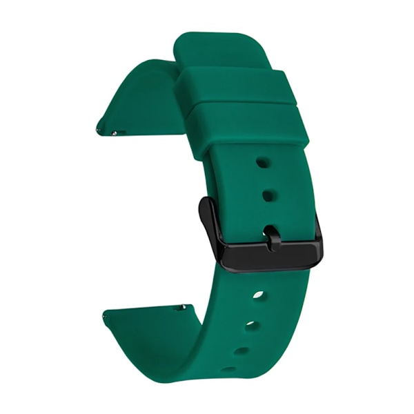 12/14/16/18/20/22/24mm Silikon Snabbspänne Armband för Samsung Galaxy 6 4 5 Pro Huami Huawei Garmin Smartwatch Green B 14mm