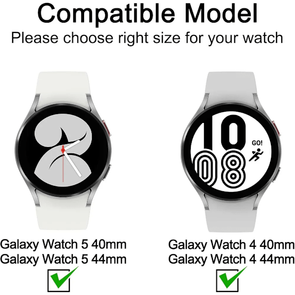 Näytönsuojakotelo Samsung Galaxy Watch 7 6 5 4 40mm 44mm Mattahko kova PC-kotelo Karkaistu lasisuojus Puskuri Midnight Blue Galaxy Watch4 5 40mm