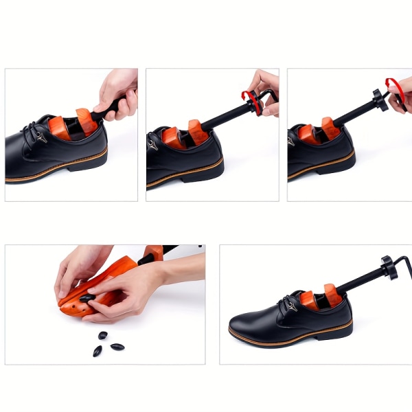 1st justerbar sko trädbår för kvinnor - utökar längd och bredd för stövlar Casual Sneakers storlek 42-46 Brick Red