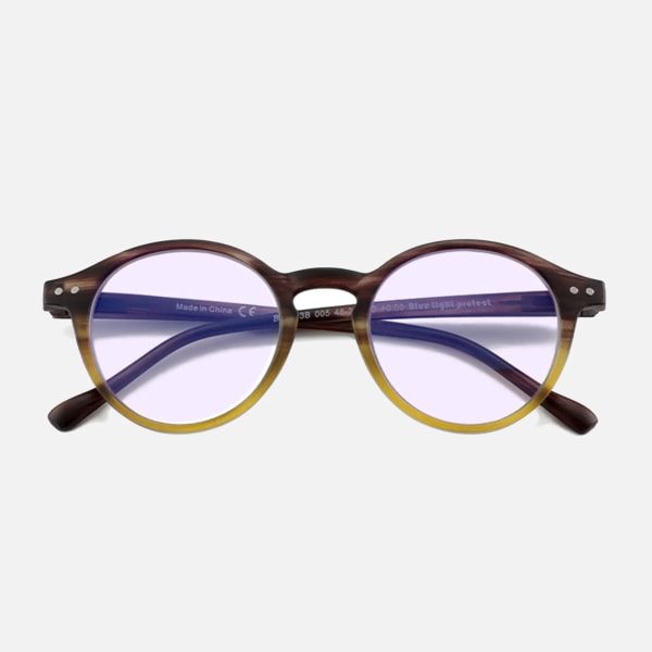 Anti-blått ljusblockerande läsglasögon Kvinnor Män Anti-bländning Presbyopiska datorglasögon Dioptri från +0 till +4,0 05 CR Brown Frame