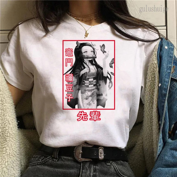 Unisex New Demon Slayer Kawaii Nezuko T-shirt Toppar Het japansk anime-tröja Kimetsu No Yaiba Tanjiro Zenitsu Manga-tröja Man 15691 XXL