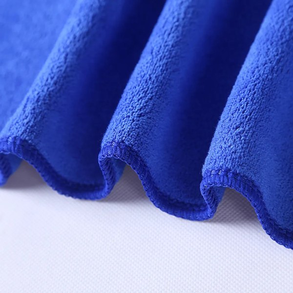 Fyrkantig spiralbadhandduk Enfärgad vattenabsorberande torrt hår Hushålls- och daglig användning Mjuka fyrkantiga handdukar Superfin fiberhandduk Blue 75X35CM