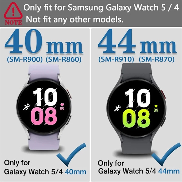 Bevakningsfodral För Samsung Galaxy Watch 4/5 40Mm 44Mm Tpu Skärmskyddsmedel All-Around Stötfångare Skyddsgava Xy Klocka 5 4 44Mm midnight blue 09 Galaxy watch 4 44mm