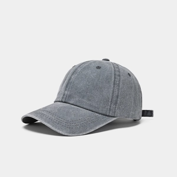 Hat Mäns Tvättade Belagda Baseball Cap Färg Kakel Koreanska Version Simple Dome Cap Solid Färg Sport Sun Hatt wine red