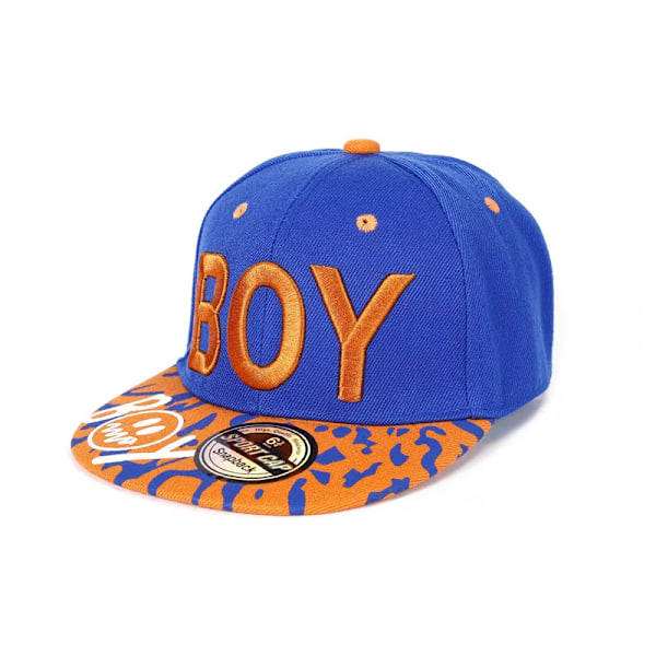 Cool Dreng Broderi Børn Baseball Cap Drenge Piger Snapback Hat Fire Årstider Børn Hip Hop Sol Cap Hat Hett BOY-Blue Adjustable