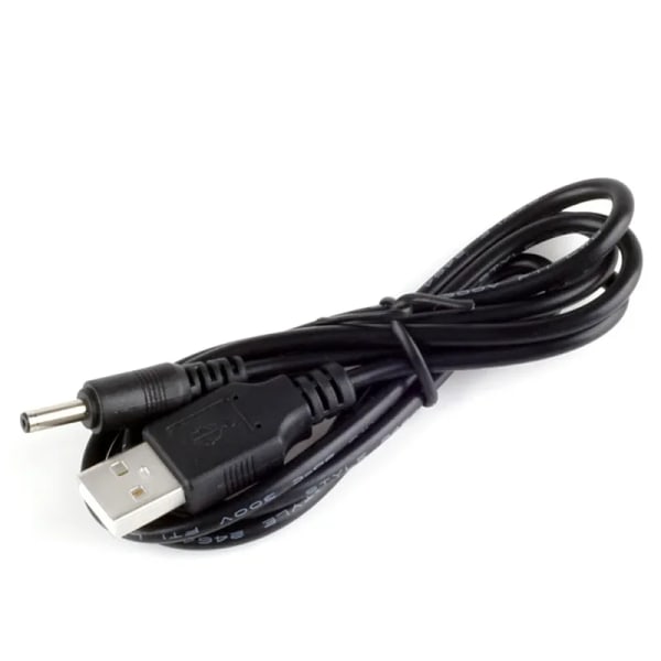 USB DC 3,5 mm Power USB -laddare Konvertera till DC 3,5 *1,35 Vit Svart L Form rätvinklat uttag Med sladdkontakt Kabel 1M White