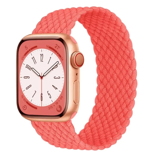 Originalrem För apple Watch Band 44mm 45mm 49mm 40mm 41mm 38mm 42mm 45 mm flätat armband iWatch series 7 3 SE 6 8 9 Ultra 2 Electric Orange L