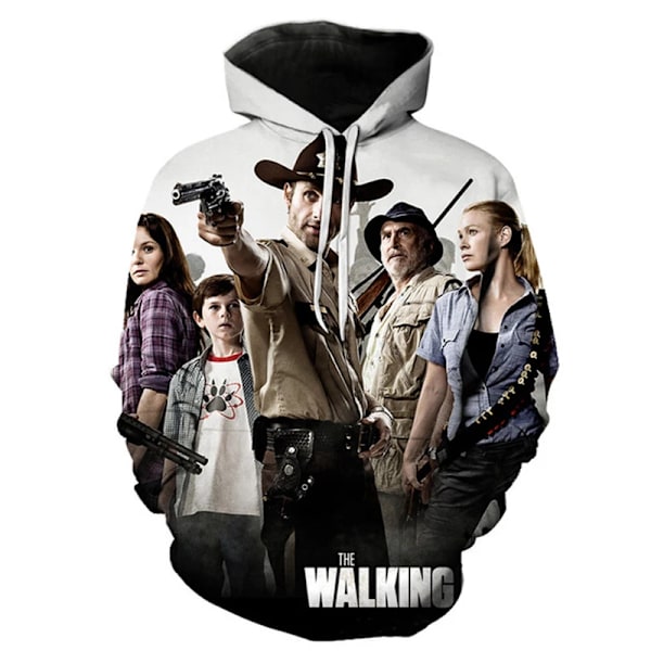 The Walking Dead Hoodies 3D Skræk Tv Drama Mænd Kvinder Overdimensionerede Halloween Pullover Hooded Sweatshirts Gade Tøj Tøj LMXQH2024175YR 3XL