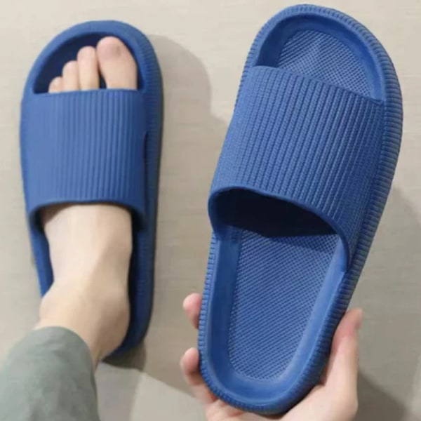 Sommar Tofflor För Män Kvinnor Mjuka Tofflor Inomhus Hem Bilder Moln Tofflar Män Platta Sandaler Strand Skor Man Man Man Flip Flop S A White 40-41