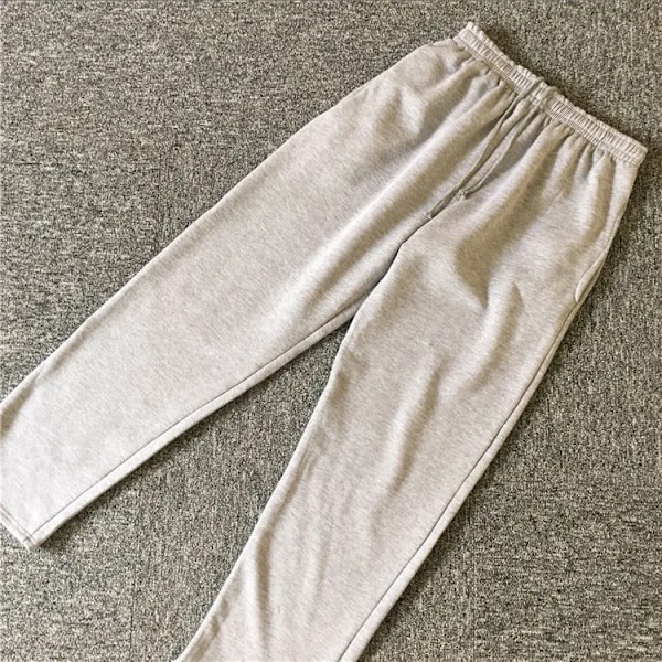 Spring Mænd Plus Størrelse Bukser Solid Baggy Løs Elastiske Bukser Bomuld Sweatpants Casual Bukser Efterår Lige Bruger black 4XL