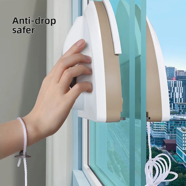 Dubbelsidig magnet Fönsterrengörare Automatisk dräneringstorkare Glas Fönsterspolare Fönsterrengöringsborste Hushållsrengöringsverktyg 15-26mm
