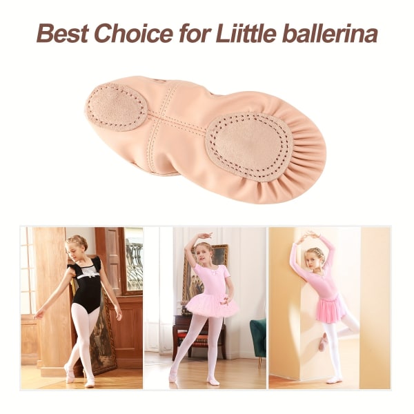 Balettskor med andningsförmåga och mjuk sula för tjejer - perfekta för dansträning och uppträdande Pale Pinkish Gray CN24(EU26.5)