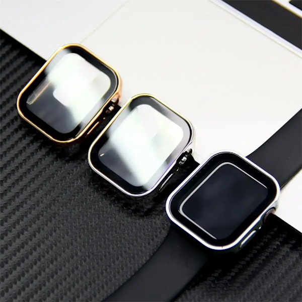 Glas Överdrag För Apple Watch Fall 49Mm 45Mm 41Mm Tillbehör 44Mm 40Mm Fullskärmsskydd Iwatt Serien Ultra 9 8 7 6 Se Fallet Clear Series 456 SE 44mm