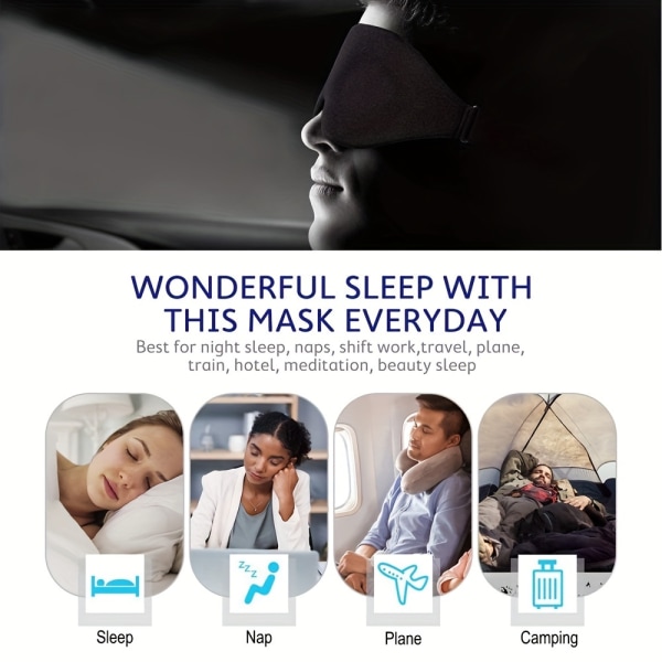 1/2/3 st Sovmjuka ögonmask för män och kvinnor, andningsbar ögonmask i silke 3pcs