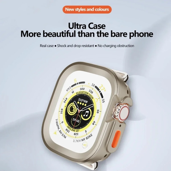 Fulltäckande case för Apple Watch Ultra 2 1 49 mm TPU-ram för Iwatch series 8 Skal Ramskydd Bumper Accessories Cover Matte Black For Ultra 49mm