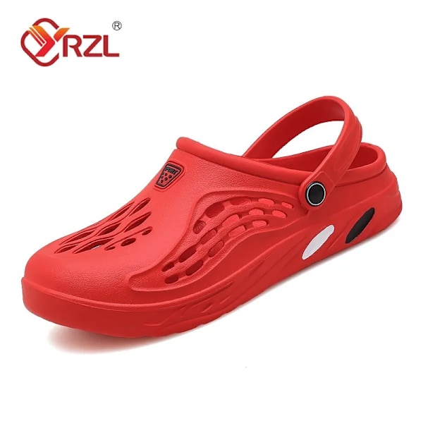 Yrzl Tofflor Män Mjuk Slitfri Slitfri Slit-Resistent Casual Sandals Bekväm Hög Kvalitet Strandskor Utomhus Slipp För Män red 45