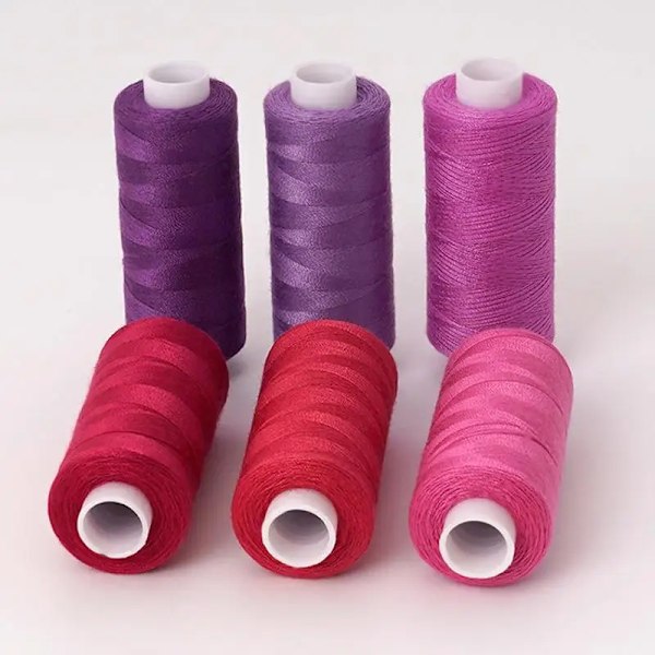 6-Färgssytråd Set Längd 400 Yards Handgjorda Tillbehör Hosiery Sticka Polyester Sytråda 1573764