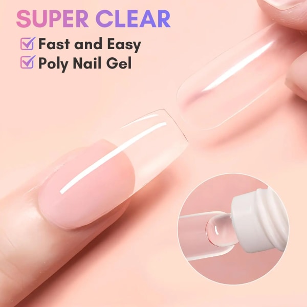 Poly Extension Nail Gel 30ml/50ml Akryl Nail Enhancement Nail Glitter Crystal Jelly Lacquer Gel Trendig Nail Art Design C1102 Nightclub 30ml