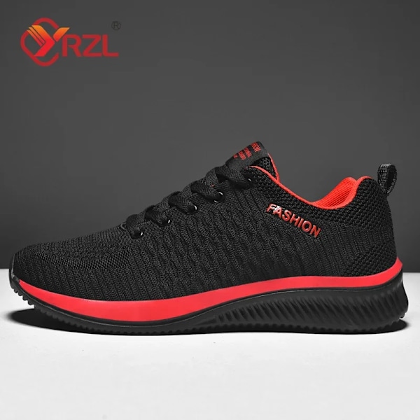 Yrzl Sneakers Män Löpa Skor Kvinnor Lättviktiga Sport Skor Klassisk Mesh Andas Av Lugn Skor Mode Par S Neakers Black grey 42