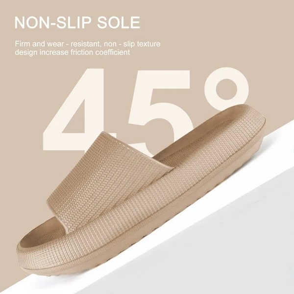 Cloud Tofflor För Män Tjocka Sole Skor Man Summer Beach Skjut Badrum Anti-Slip Home Slipper Mjuka Sandaler Mode Fli P-Flops A-White(3.5cm) 38-39(fit 37-38)