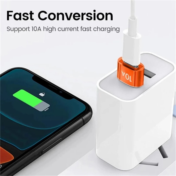 Adaptateur de données USB 3.0 Type C, convertisseur mâle vers femelle, connector OTG rapide, Macbook, Xiaomi, Samsung S20, 10A, OTG 3 Silver C to USB