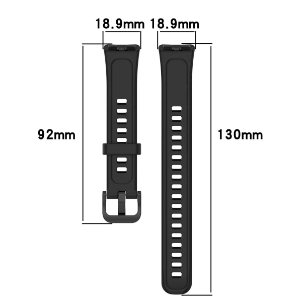 Silikonrem för Huawei Band 8 Rem Tillbehör SmartWatch Ersättningsurband Armband Correa Armband för Huawei Band 8 Black