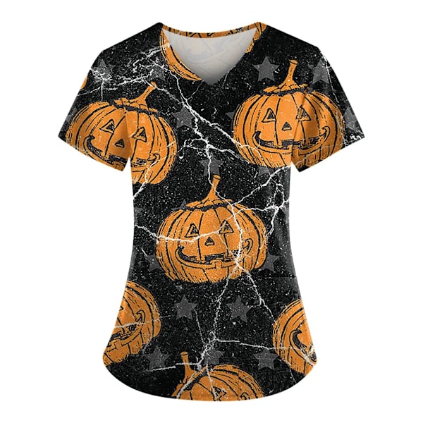 Kesä Halloween V-kaula lyhythihainen hoito lääketieteelliset univormut paidat unisex tee hotelli sairaala lääkäri leikkaus skrubi T - paita S31HS1834 M