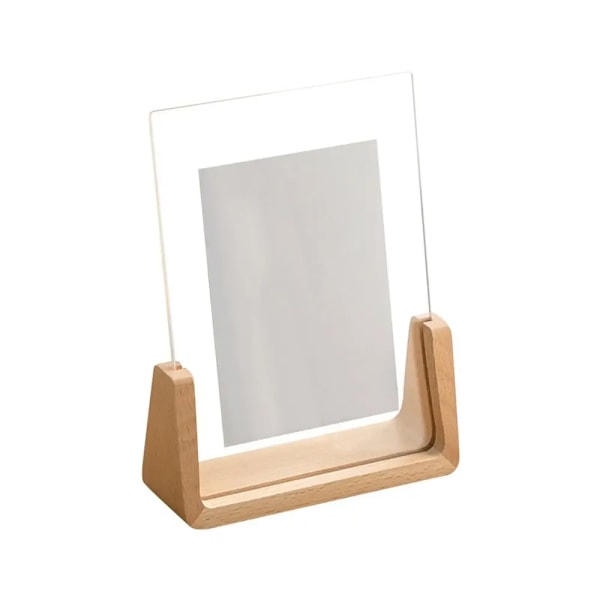 Kreativ Foto Ram i Valnöt/Bok Trä med Akryl U-Form Transparent Ram för Skrivbord Bröllopsbilder Ram Kontorsdekoration 10.2x15.2cm-1