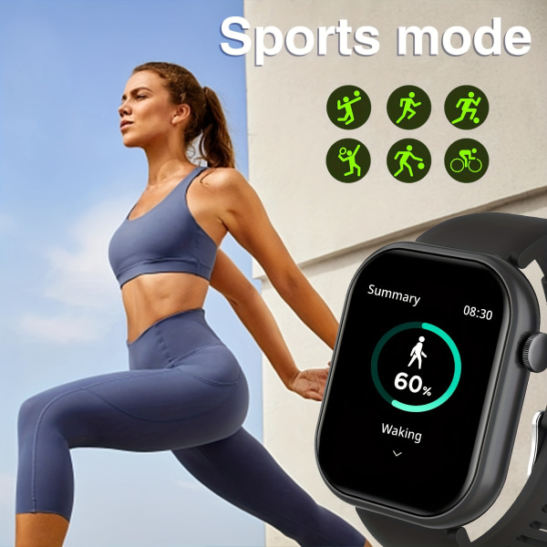 Sport Smart Watch för män och kvinnor, Casual Smartwatch armband för utomhus löpning Fitness Golden Silicone Strap