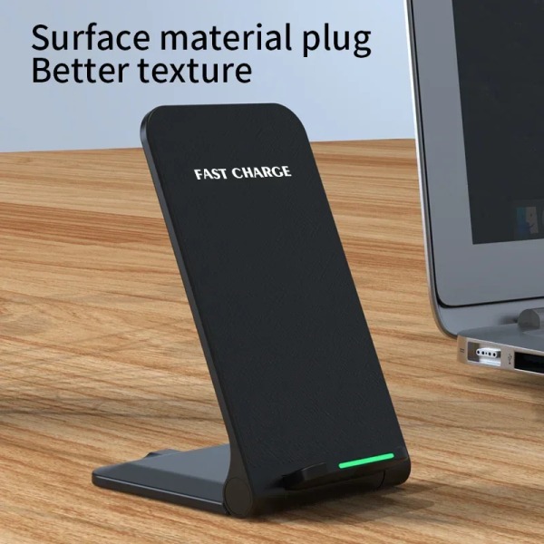 30W Trådlös Snabbladdare För iPhone 15 14 13 12 ProMax11 Stand Snabbladdningsladdare för Samsung Note 20/10 S21 Ultra Foldable black
