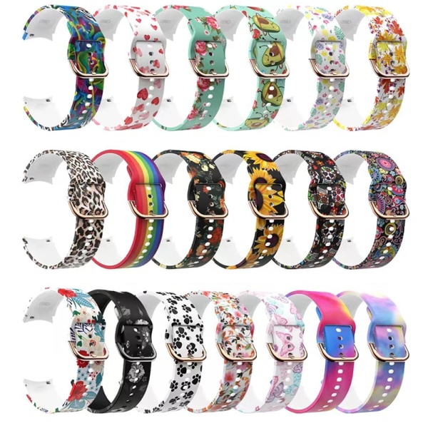 Original silikonband för Samsung Galaxy Watch 4/6 Classic 46mm 42mm Silikonrem för Galaxy Watch 5/ pro/4/6 44mm 40mm band 11 Galaxy watch 6 44mm