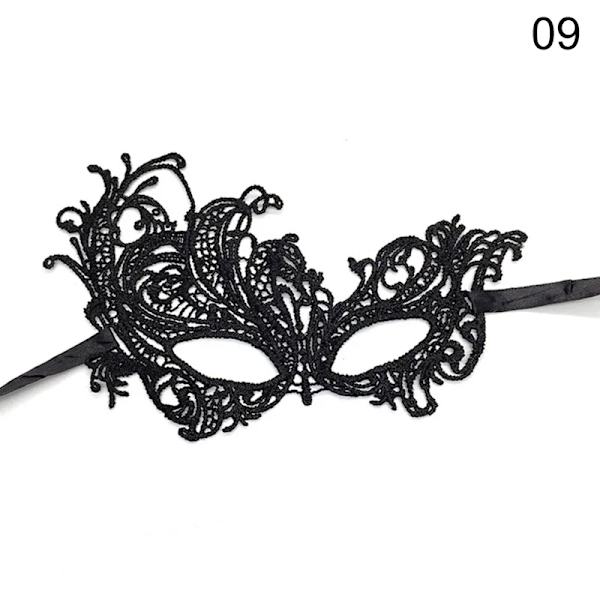 Naiset Ontto Seksikäs Pitsi Masquerade Kasvonaamio Cosplay Prom Juhlatarvikkeet Puku Karnevaali Juhlat Masquerade Yökerho Kuningatar Messu K 09