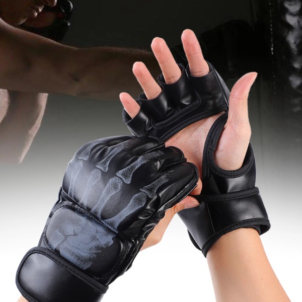 Kick MMA boxningshandskar för män Kvinnor PU Karate Muay Thai Guantes De Boxeo Gratis Fight MMA Sanda Träning Vuxna Barn Utrustning Yellow Tiger Claw B