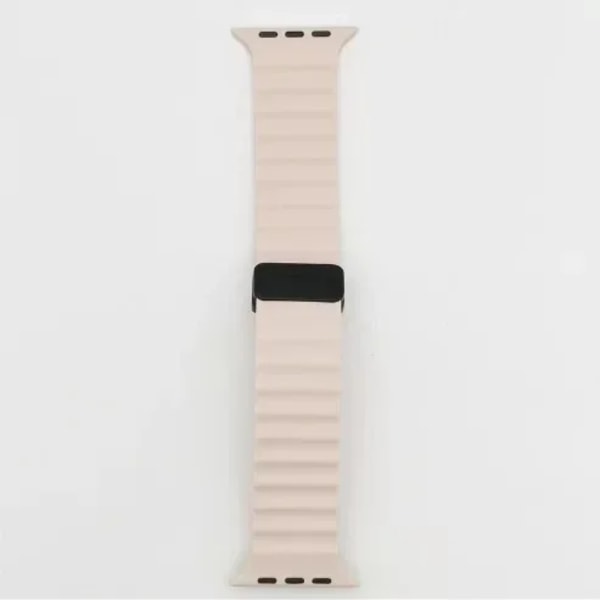 Silikonrem För Apple Watch Band 49mm 45 44 40 41 38 42mm magnetiskt spänne armband iWatch Ultra series 7 6 3 se 8 9 Ultra 2 Sand Pink 42 44 45 49mm