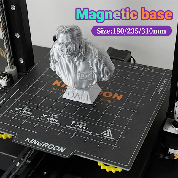 Byggeplade Magnetisk Varmebed 180 235 310 Mm 3D-Printer Varmebed Lagen A+B Blød Magnet Byggeplade Til Kp3s Kp5l Ender 3 magnetism Heatbed 180x180mm