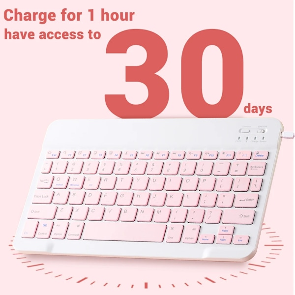 Mini Trådlös Tangentbord Bluetooth Tangentbord För Ipad Telefon Tablet Bärbar Bluetooth Tangentbord Och Mus För Samsung Xiaomi Androidname pink-no mouse