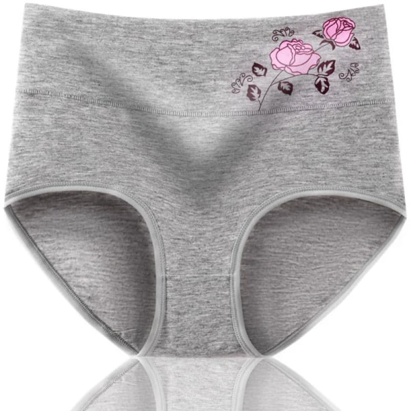 4st/ set Plus Size Underkläder Kvinna hög midja Dam Trosor Komfort Bomull Bris andas Trosa Kalsonger för dam XL- Set 11 4XL