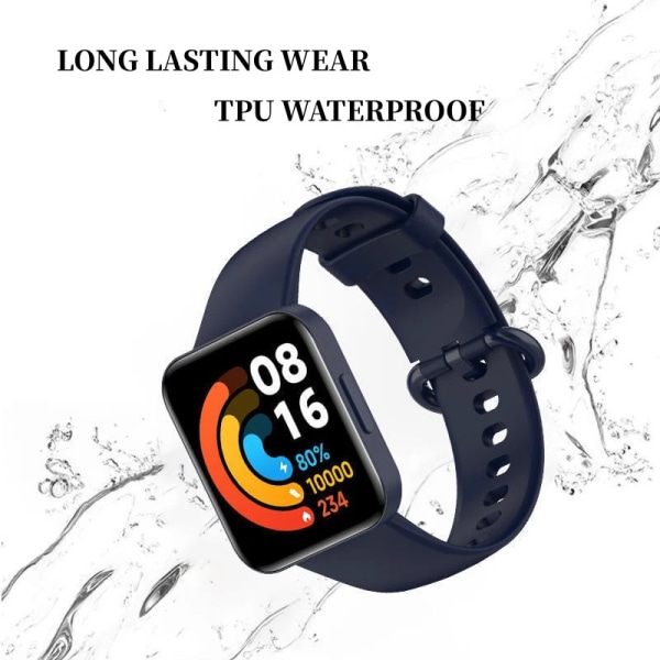 Rem för Redmi Watch 2 Lite Smart Watch Tillbehör Mjuk TPU Silikon Armbandsarmband för Redmi Watch2 Correa Dark Blue Redmi Watch2 Lite