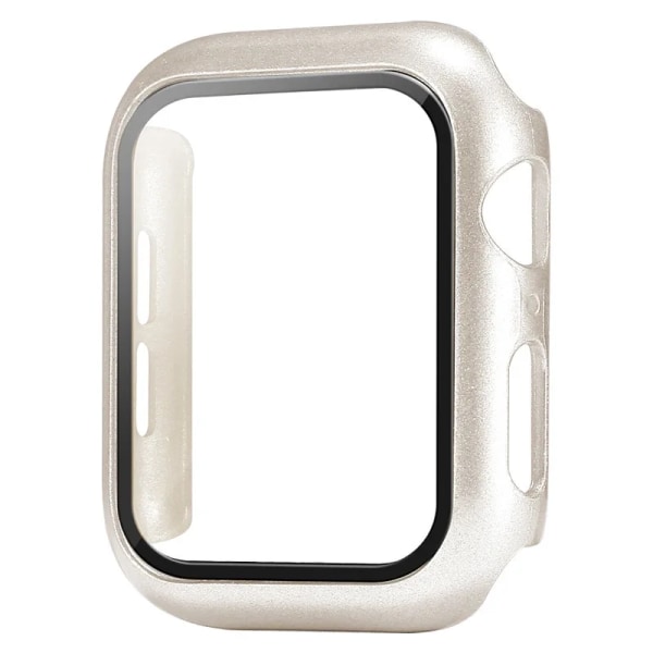 Glas+ Cover för Apple Watch Screen Protector Case 41mm 45mm 42mm 38mm 44mm 40mm Reptålig skyddande iWatch 9 8 7 6 SE 5 starlight Series456 SE 44MM