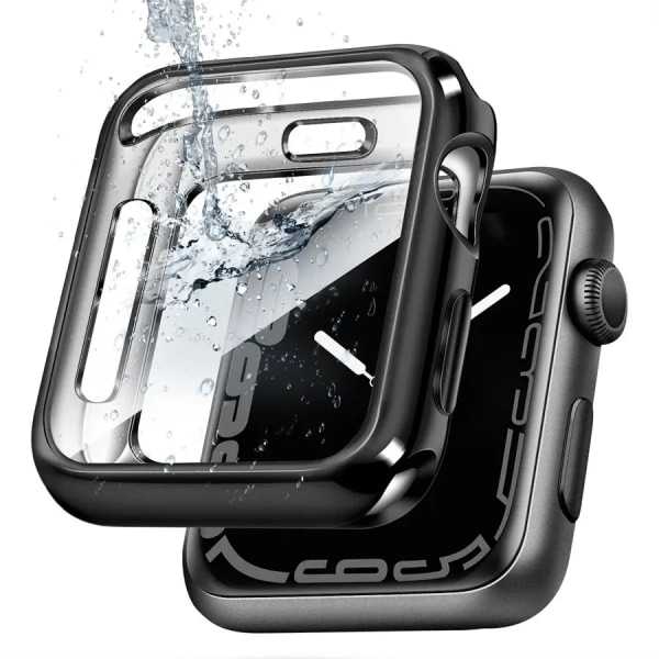 TPU- cover för apple watch case serie 9 8 7 6 5 4 3 SE 41mm 45mm 42-44mm-40mm skärmskydd Tillbehör till apple watch -band Black 3 44mm series 654 Se