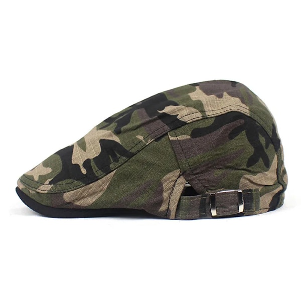 LDSLYJR 2021 Camouflage Print Newsboy Caps Mænd Bomuld Flad Skygge Hatte Kvinder Maler Beret Hatte 05 style 1 55-60cm adjustable