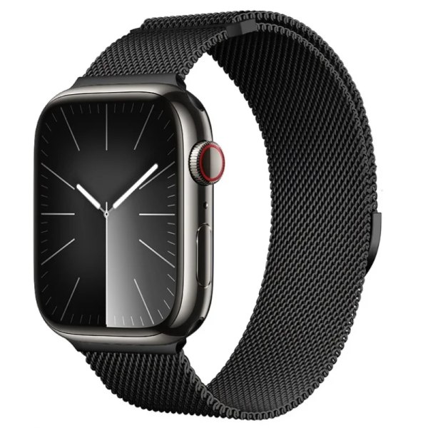 Magnetisk rem För Apple Watch 9 8 7 41mm 45mm Ultra/2 49mm Herr Dam Metal Andningsband För iWatch 6543SE 44mm 40mm 42mm Black For 49mm